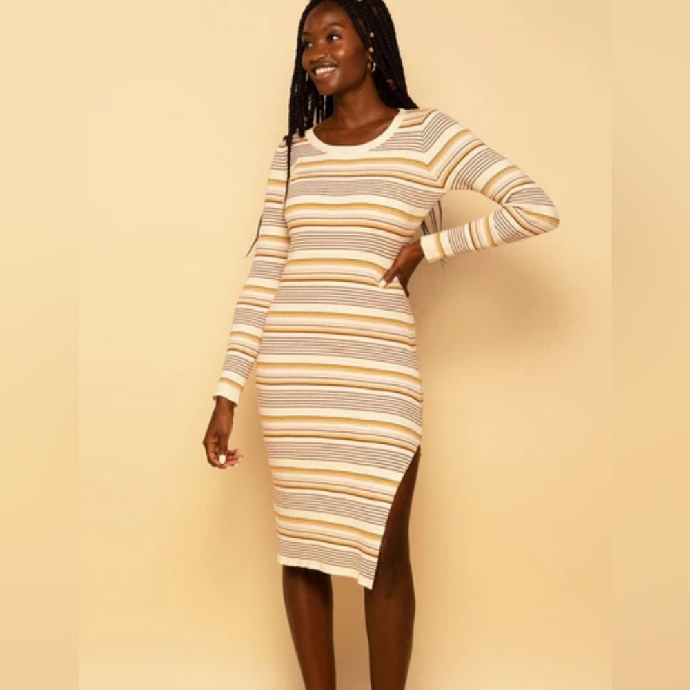 Le Lis Multicolor Striped Long Sleeve Dress